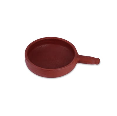 Terracotta Frying Pan with Handle | Clay Frying Pan
