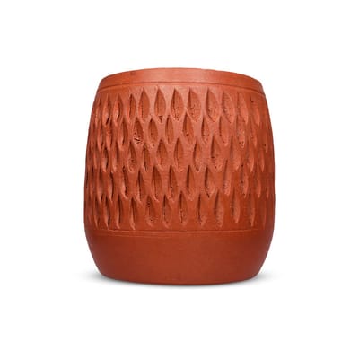 Terracotta Ikat Design Planter | Clay Pot