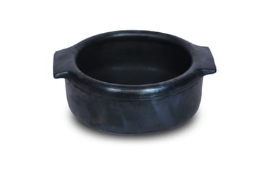 Designer Black Fish Curry Clay Pot / Terracotta Curry Pot Without Lid