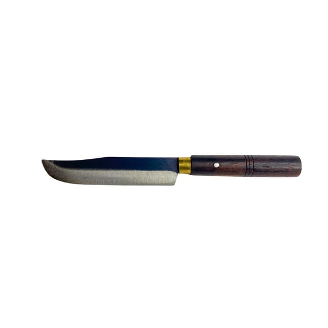 Pointed End Kitchen Knife With Wooden Handle