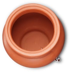 Terracotta Round Water Dispenser with Plastic Tap
