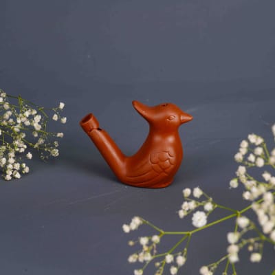 Clay Bird Water Whistle Musical Instrument
